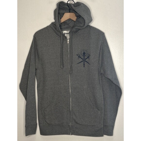 Dylan Tops - Bob Dylan & His Band Full Zip Tour Hoodie Small Rough & Rowdy Ways Merch Gray